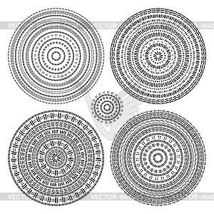 Circular pattern. Mandala set - vector image