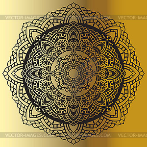 Золото мандалы - стоковое векторное изображение