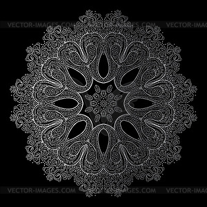 Silver mandala - vector clip art