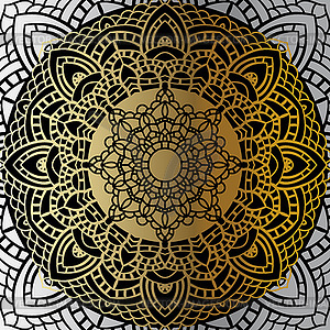 Vintage Gold mandala - stock vector clipart