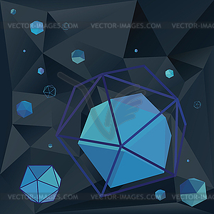 Geometric background. 3D  - vector clipart