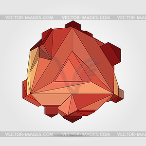  Abstract 3D geometric  - vector image