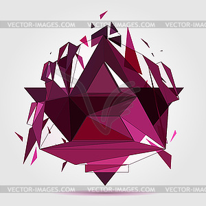 Crushed geometric object - vector clip art