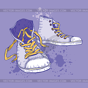 Sport shoes. Sneakers - royalty-free vector image