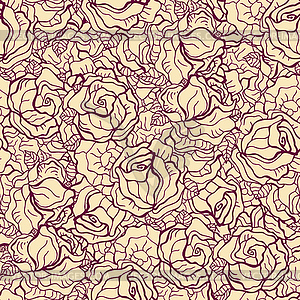 Seamless Roses Pattern - vector clip art