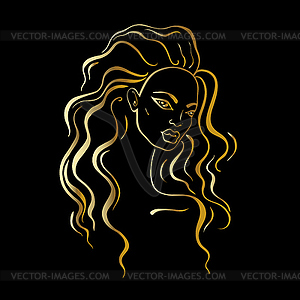 Beautiful Woman Portrait - vector image