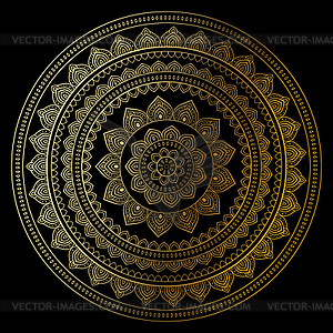 Gold mandala - vector clipart