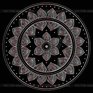 Silver mandala - vector clipart