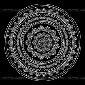 Silver mandala - vector clipart