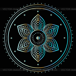 Silver mandala - vector clip art