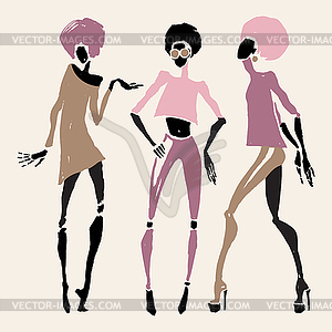 African silhouette set - vector clipart