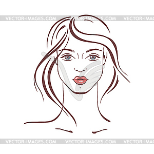 Beautiful Woman Portrait - vector image