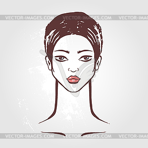 Beautiful Woman Portrait - vector image