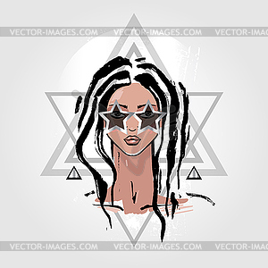 Woman Portrait, fashion - royalty-free vector image