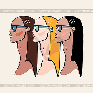 Fashion Portrait - stock vector clipart