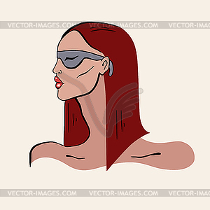 Fashion Portrait - color vector clipart