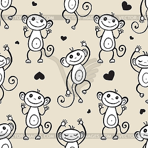 Chinese zodiac Monkey - royalty-free vector image