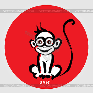 Chinese zodiac Monkey - vector image