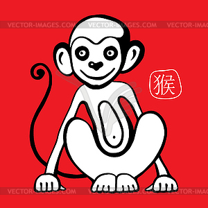 Chinese zodiac Monkey - vector clipart
