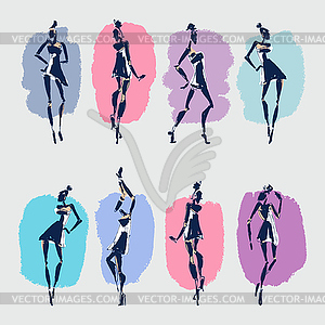 Beautiful Woman silhouette - vector clipart