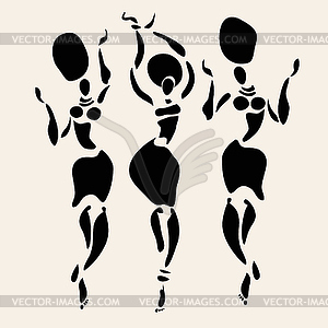 African silhouette set - vector image