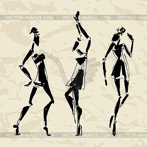 Beautiful Woman silhouette - vector image