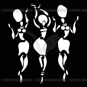 African silhouette set - vector image