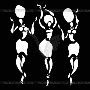 African silhouette set - vector clip art