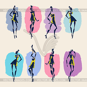 Beautiful Woman silhouette - vector image