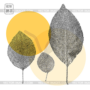 Leaves. Pattern with leaf - vector clipart