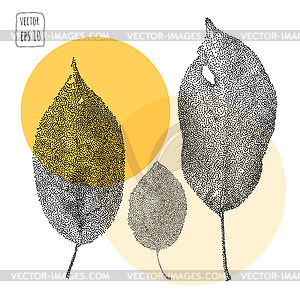 Leaves. Pattern with leaf - vector image