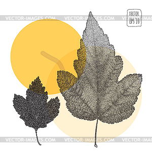 Leaves. Pattern with leaf - vector clip art