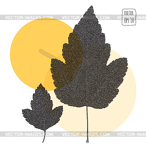 Leaves. Pattern with leaf - vector clipart