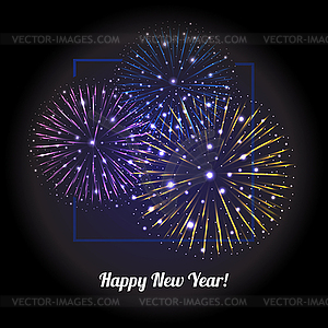 Festive Fireworks. Holidays Background - vector clip art