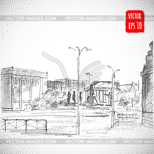 City Street - vector image