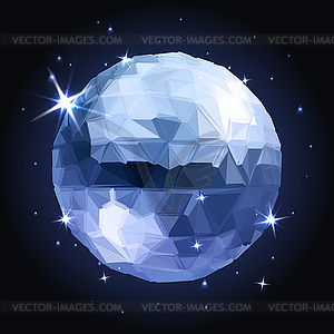 Geometric christmas ball. Holidays Background - vector image