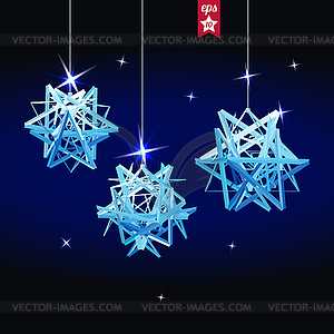 Geometric christmas ball. Holidays Background - vector image