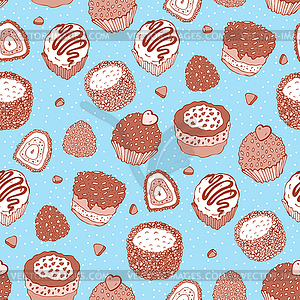 Seamless Yummy pattern - vector image