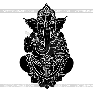 Hindu God Ganesha - vector image