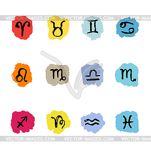 Horoscope Zodiac Star signs, set - vector image