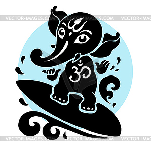 Hindu God Ganesha - vector clipart