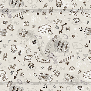 Seamless chemistry background - vector image