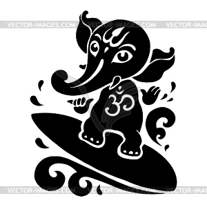 Hindu God Ganesha - vector clipart