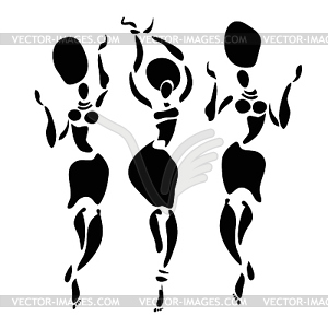 African Beautiful Women - vector clip art