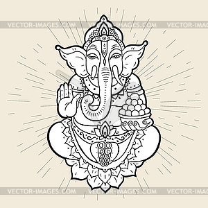 Hindu God Ganesha - vector clipart