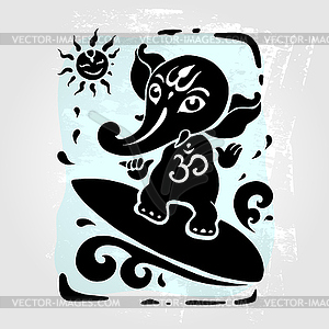 Hindu God Ganesha - vector image