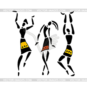 African Beautiful Women - vector clipart