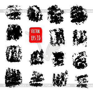 Grunge paint. Design element set - vector image