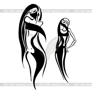 Beautiful Muslim woman. Abstract Fashion  - vector clipart