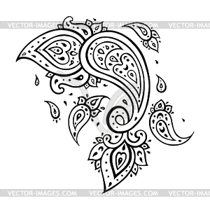 Пейсли Этнический орнамент - векторное изображение клипарта